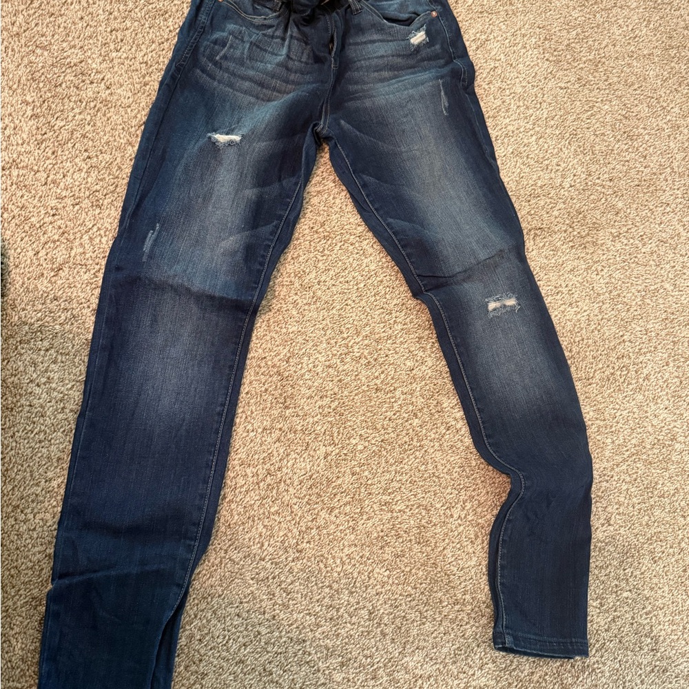 Women's KENSIE BRAND Distressed Blue Jeans